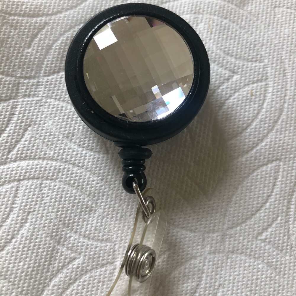 Crystal clear ID badge reel